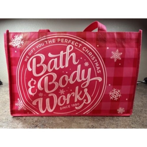 Bath And Body Works Reusable Tote Bag - Candle Day Red White Gingham - Picture 2 of 6